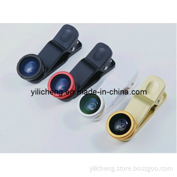 3 in 1 Wide-Angle Macro Lens 180 Fish Eye Periscope Lens for iPhone for Samsung for All Mobile Phone Len of Digital Camera